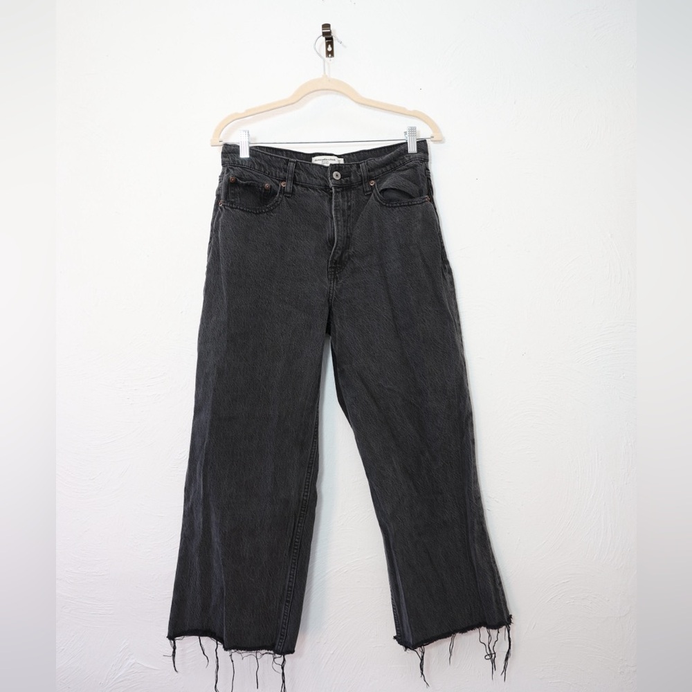 Abercrombie The Loose High Rise Black Jeans